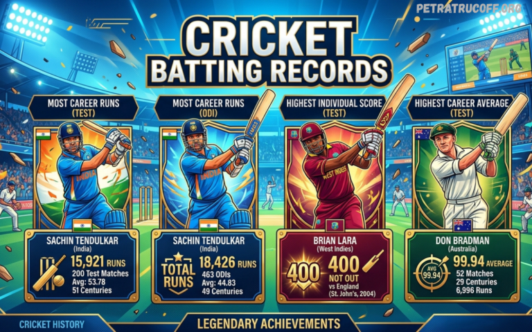 Cricket Batting Records: Los principales récords de bateo en el cricket Cricket Batting Records