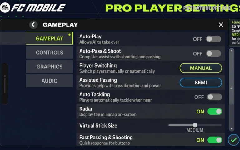FC Mobile Pro Player Settings